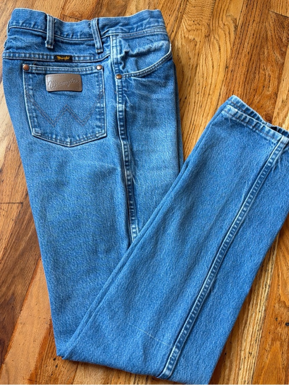 Wrangler Straight Leg Blue Denim Jeans
